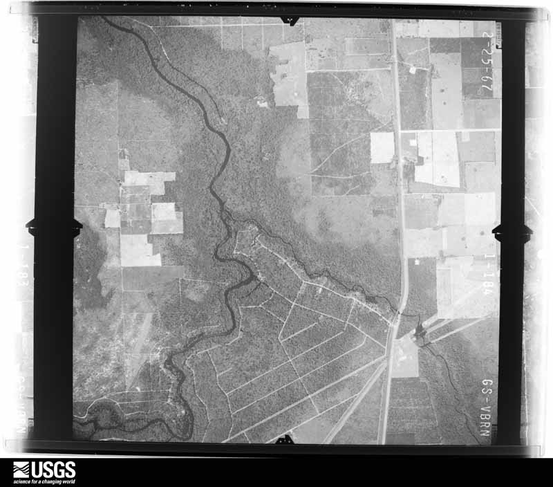 U.S. Geological Survey aerial photograph, 1967-02-25, scale 1:24000