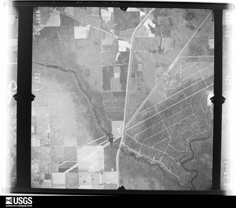 U.S. Geological Survey aerial photograph, 1967-02-25, scale 1:24000
