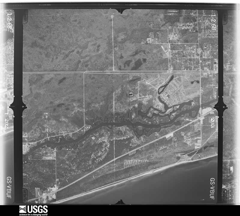 U.S. Geological Survey aerial photograph, 1968-01-02, scale 1:24000