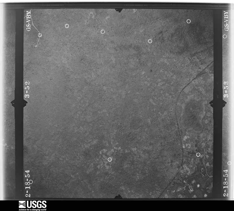 U.S. Geological Survey aerial photograph, 1954-02-18, scale 1:14400