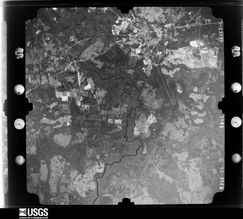 U.S. Geological Survey aerial photograph, 1973-03-01, scale 1:76000