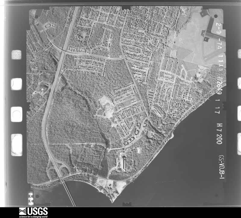 U.S. Geological Survey aerial photograph, 1974-02-01, scale 1:14400