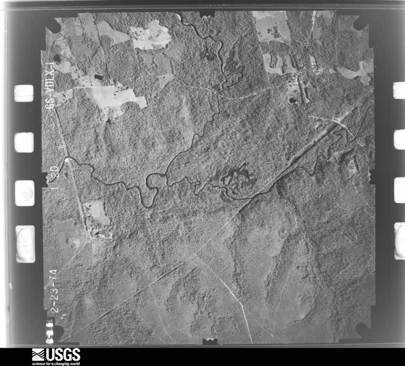 U.S. Geological Survey aerial photograph, 1974-02-01, scale 1:19000