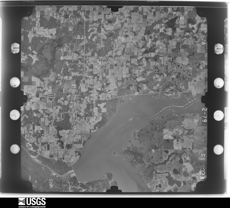 U.S. Geological Survey aerial photograph, 1976-01-10, scale 1:80000