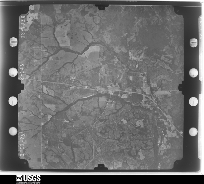 U.S. Geological Survey aerial photograph, 1976-01-10, scale 1:80000