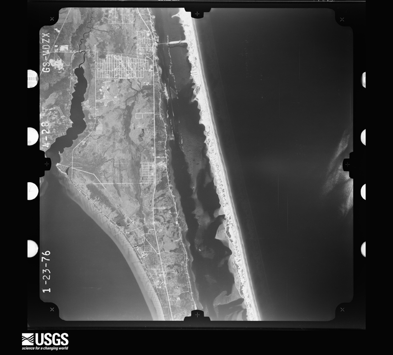 U.S. Geological Survey aerial photograph, 1976-01-23, scale 1:80000