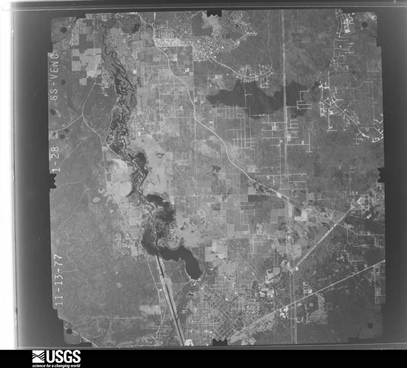 U.S. Geological Survey aerial photograph, 1977-11-13, scale 1:80000