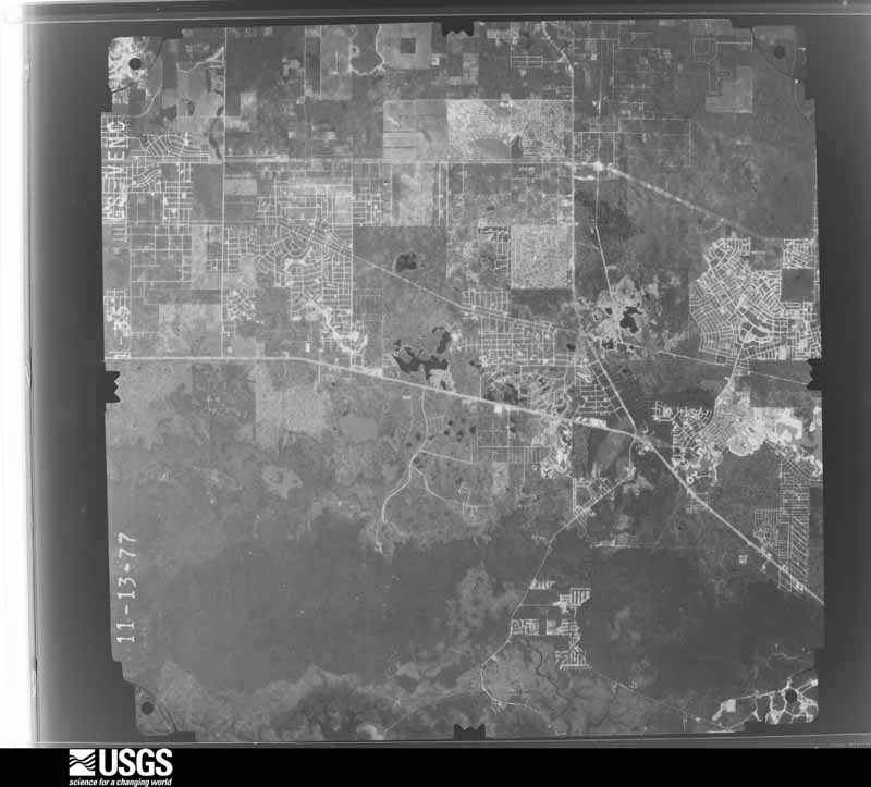 U.S. Geological Survey aerial photograph, 1977-11-13, scale 1:80000
