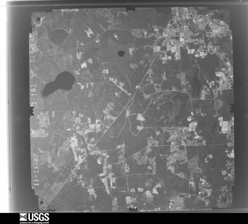 U.S. Geological Survey aerial photograph, 1977-11-13, scale 1:80000