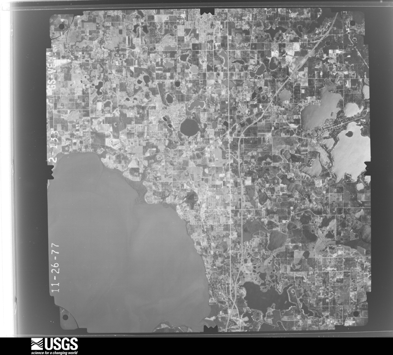 U.S. Geological Survey aerial photograph, 1977-11-26, scale 1:80000