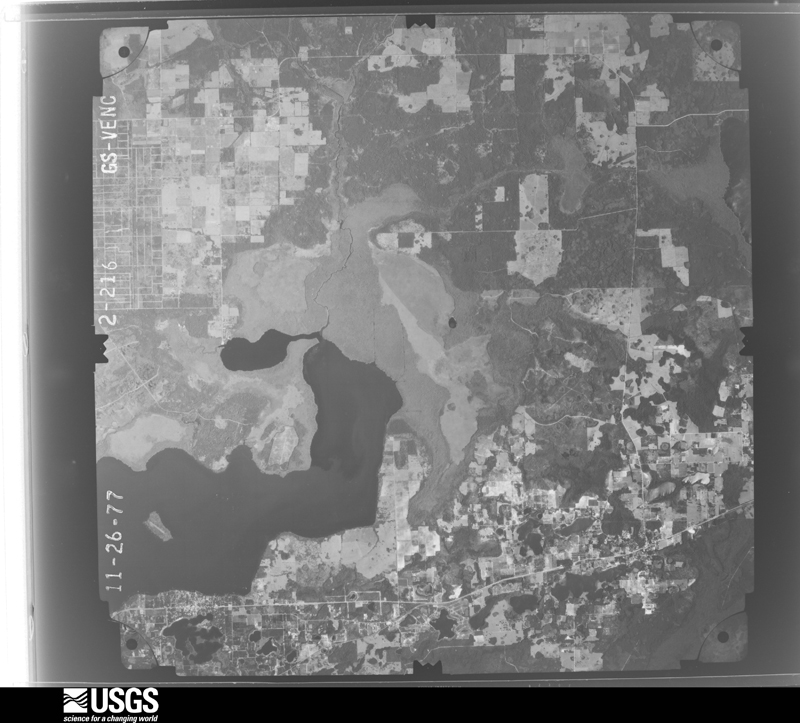 U.S. Geological Survey aerial photograph, 1977-11-26, scale 1:80000