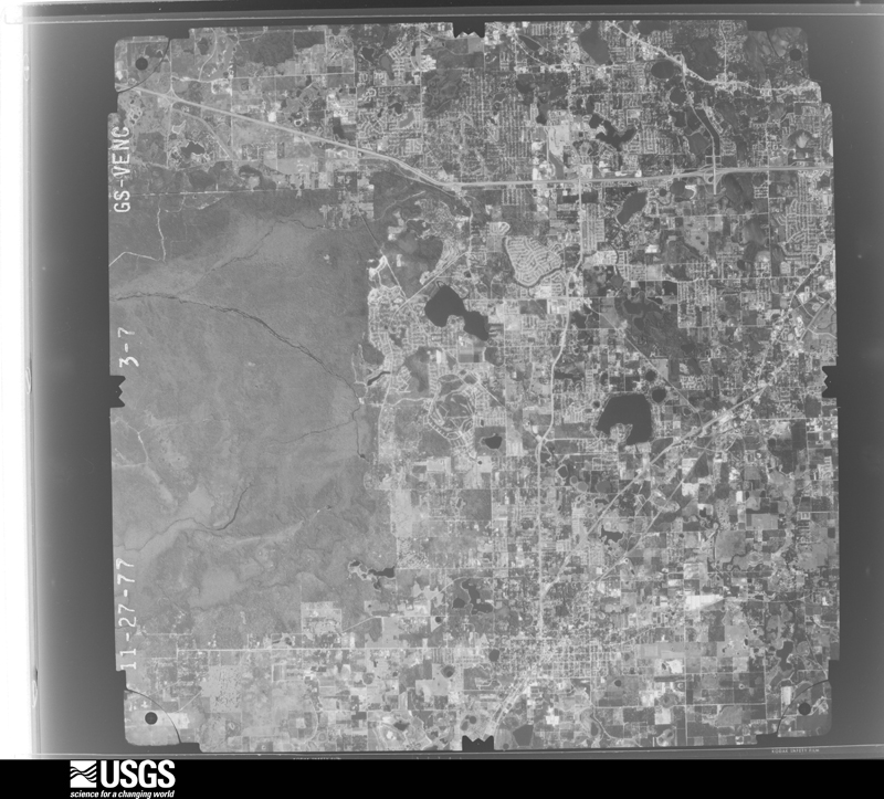 U.S. Geological Survey aerial photograph, 1977-11-27, scale 1:80000