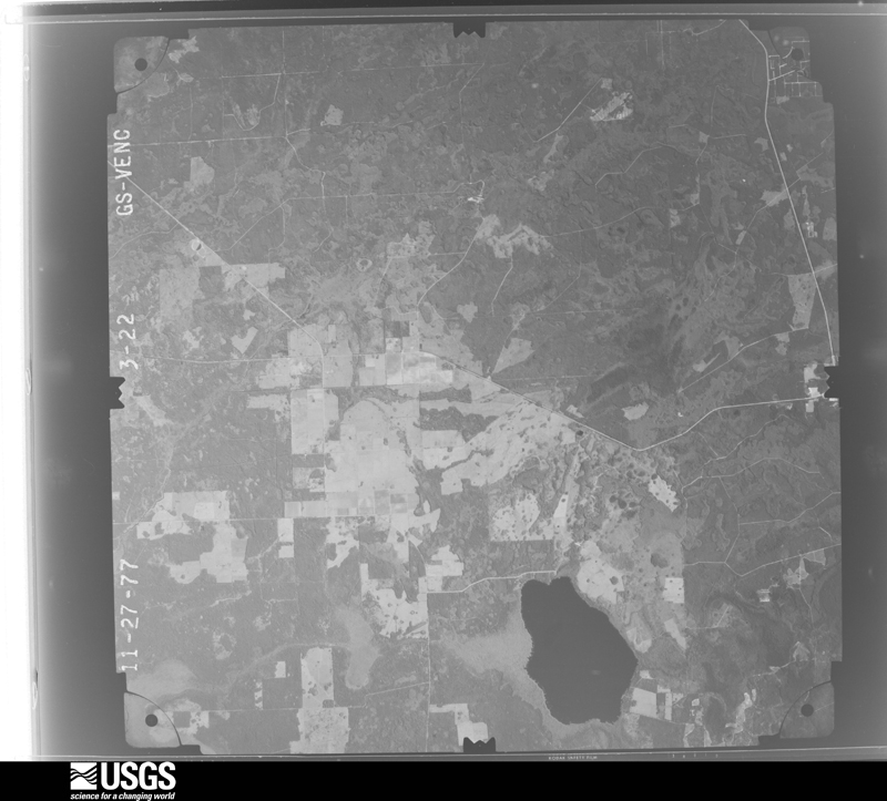 U.S. Geological Survey aerial photograph, 1977-11-27, scale 1:80000