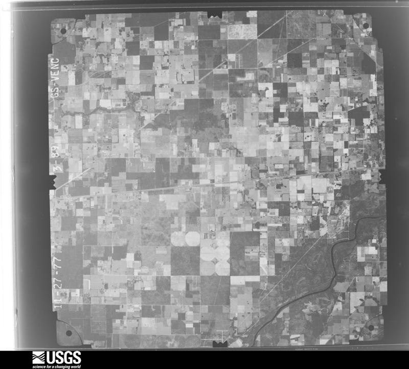 U.S. Geological Survey aerial photograph, 1977-11-27, scale 1:80000