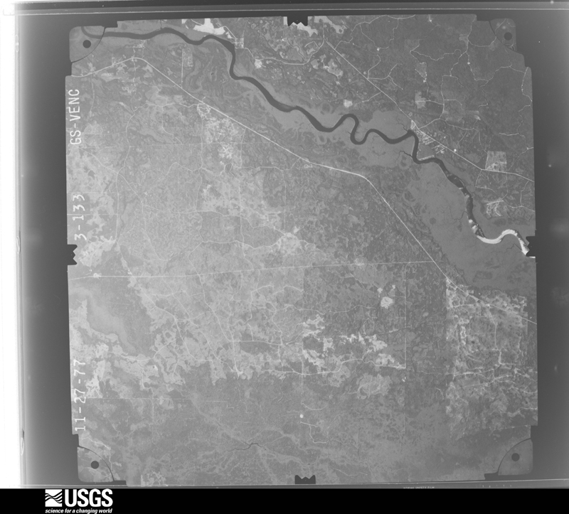U.S. Geological Survey aerial photograph, 1977-11-27, scale 1:80000