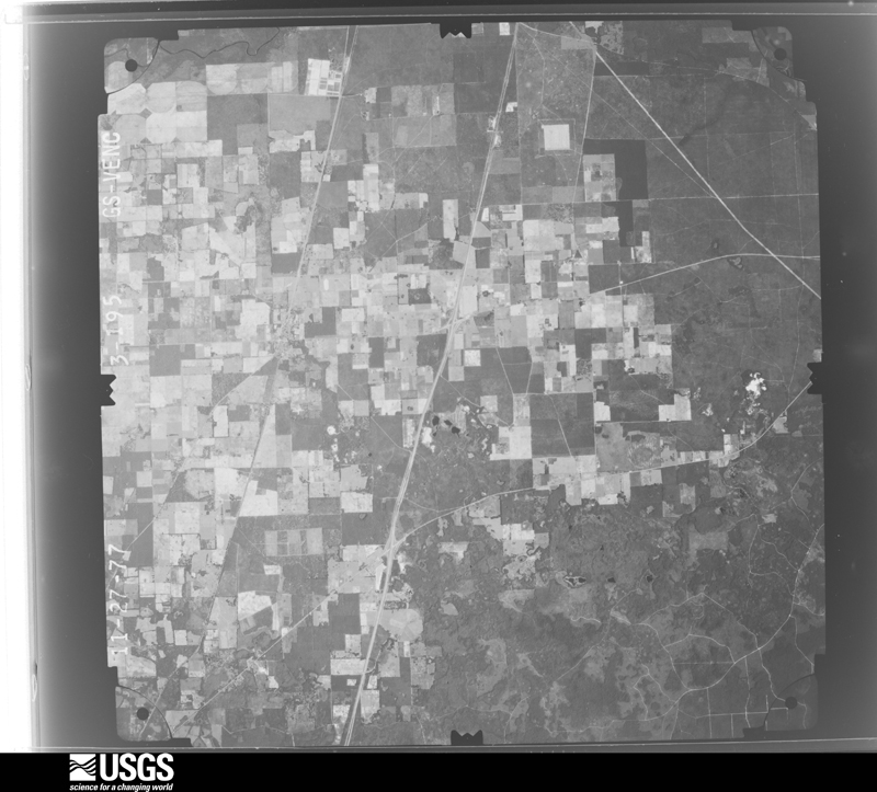 U.S. Geological Survey aerial photograph, 1977-11-27, scale 1:80000