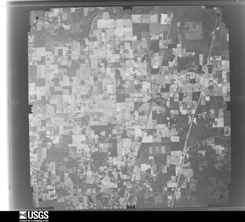 U.S. Geological Survey aerial photograph, 1977-11-27, scale 1:80000
