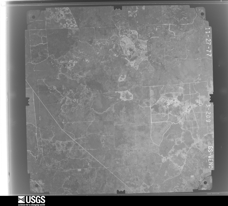 U.S. Geological Survey aerial photograph, 1977-11-27, scale 1:80000