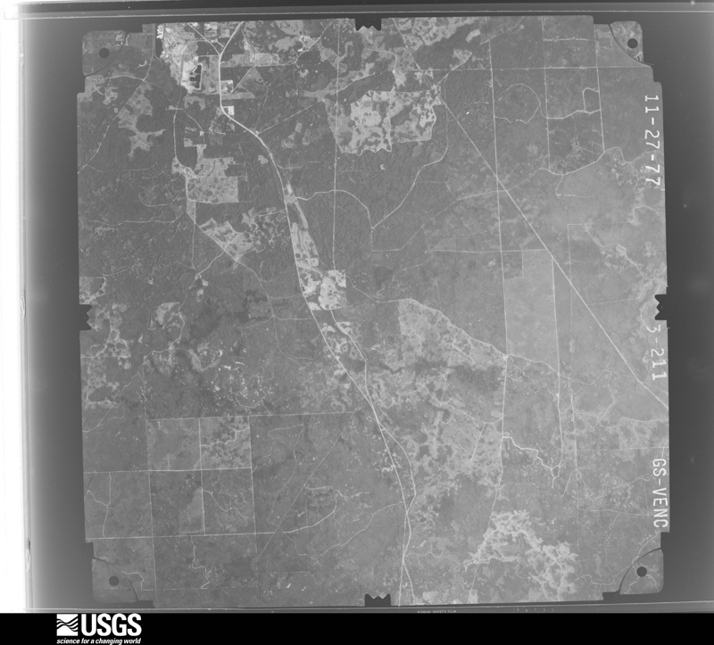U.S. Geological Survey aerial photograph, 1977-11-27, scale 1:80000