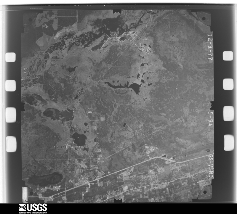 U.S. Geological Survey aerial photograph, 1977-12-03, scale 1:80000