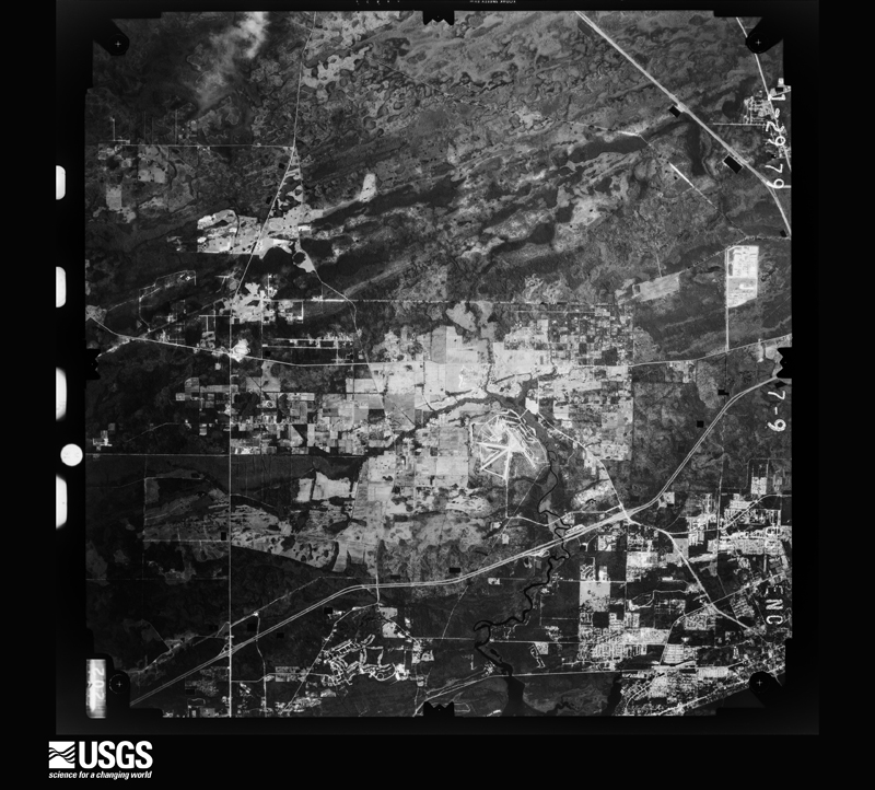 U.S. Geological Survey aerial photograph, 1979-01-29, scale 1:80000