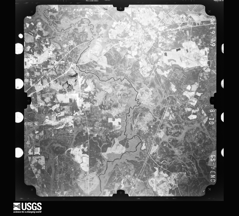 U.S. Geological Survey aerial photograph, 1979-03-19, scale 1:80000