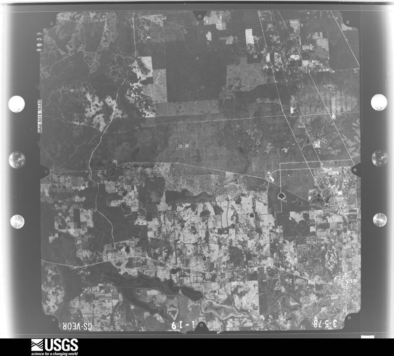 U.S. Geological Survey aerial photograph, 1978-03-05, scale 1:80000