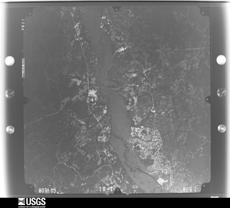 U.S. Geological Survey aerial photograph, 1978-03-05, scale 1:80000