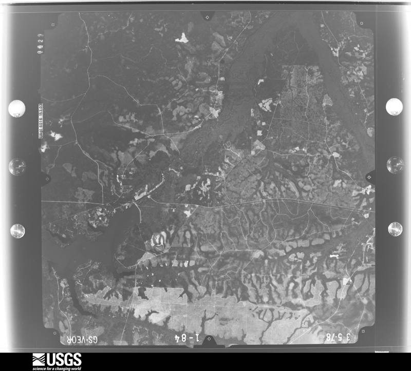 U.S. Geological Survey aerial photograph, 1978-03-05, scale 1:80000