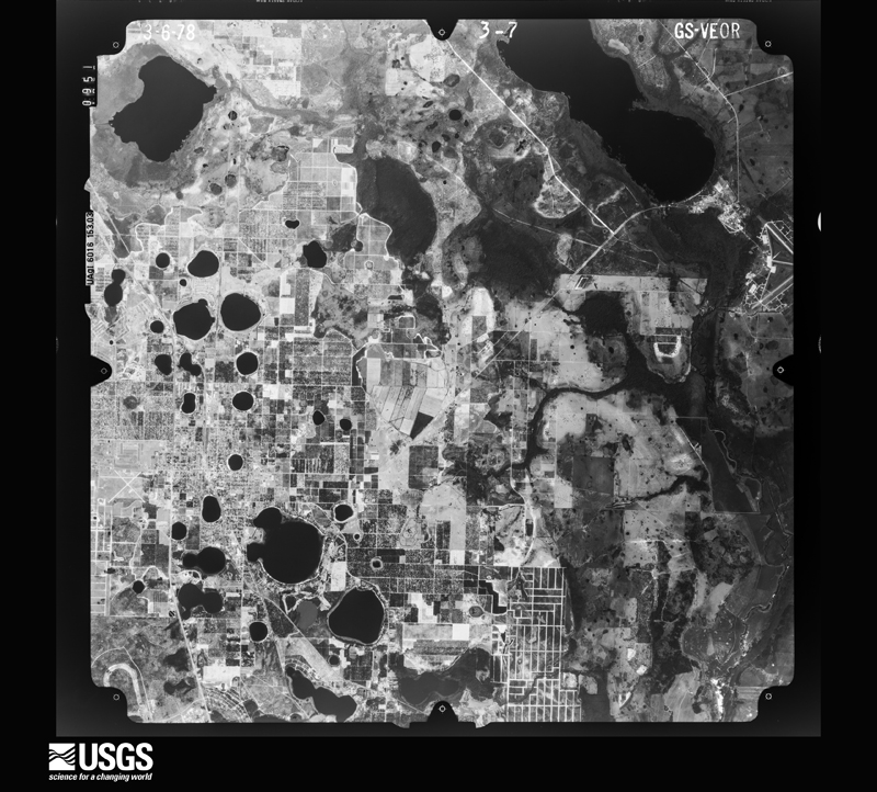 U.S. Geological Survey aerial photograph, 1978-03-06, scale 1:80000