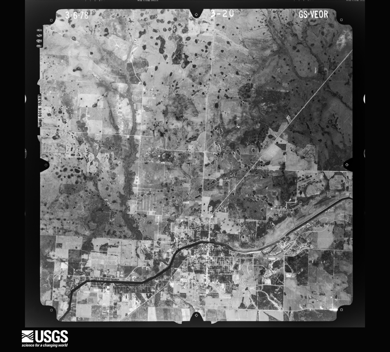 U.S. Geological Survey aerial photograph, 1978-03-06, scale 1:80000