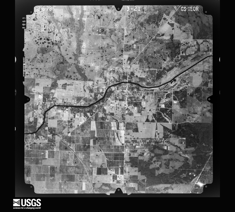 U.S. Geological Survey aerial photograph, 1978-03-06, scale 1:80000