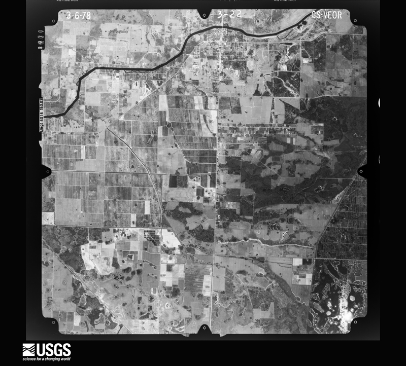 U.S. Geological Survey aerial photograph, 1978-03-06, scale 1:80000