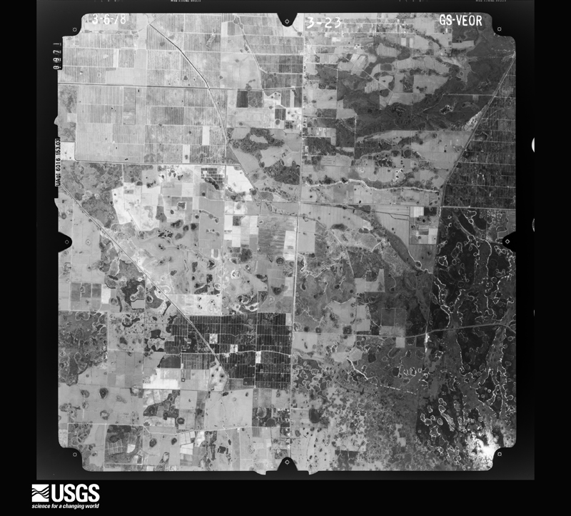 U.S. Geological Survey aerial photograph, 1978-03-06, scale 1:80000