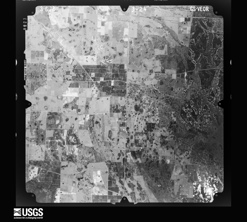 U.S. Geological Survey aerial photograph, 1978-03-06, scale 1:80000