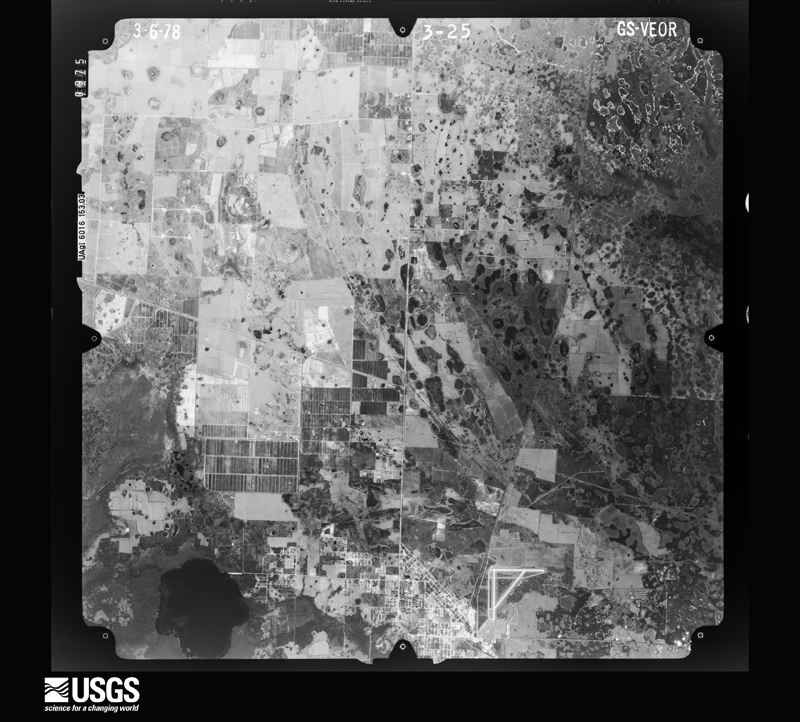 U.S. Geological Survey aerial photograph, 1978-03-06, scale 1:80000