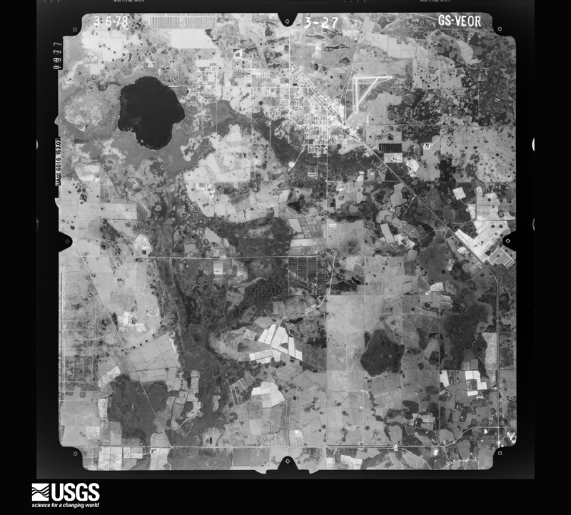 U.S. Geological Survey aerial photograph, 1978-03-06, scale 1:80000