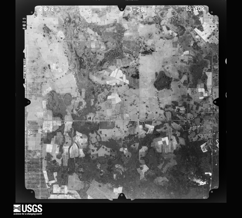 U.S. Geological Survey aerial photograph, 1978-03-06, scale 1:80000