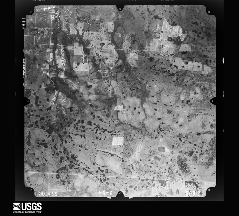 U.S. Geological Survey aerial photograph, 1978-03-06, scale 1:80000