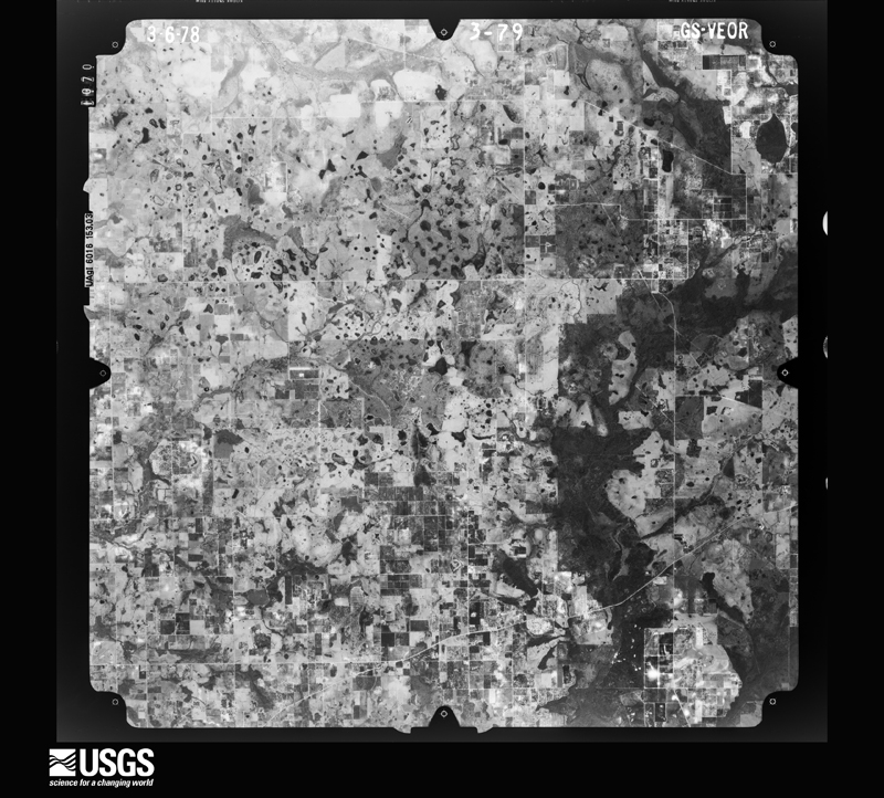 U.S. Geological Survey aerial photograph, 1978-03-06, scale 1:80000