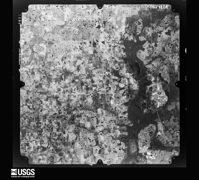 U.S. Geological Survey aerial photograph, 1978-03-06, scale 1:80000