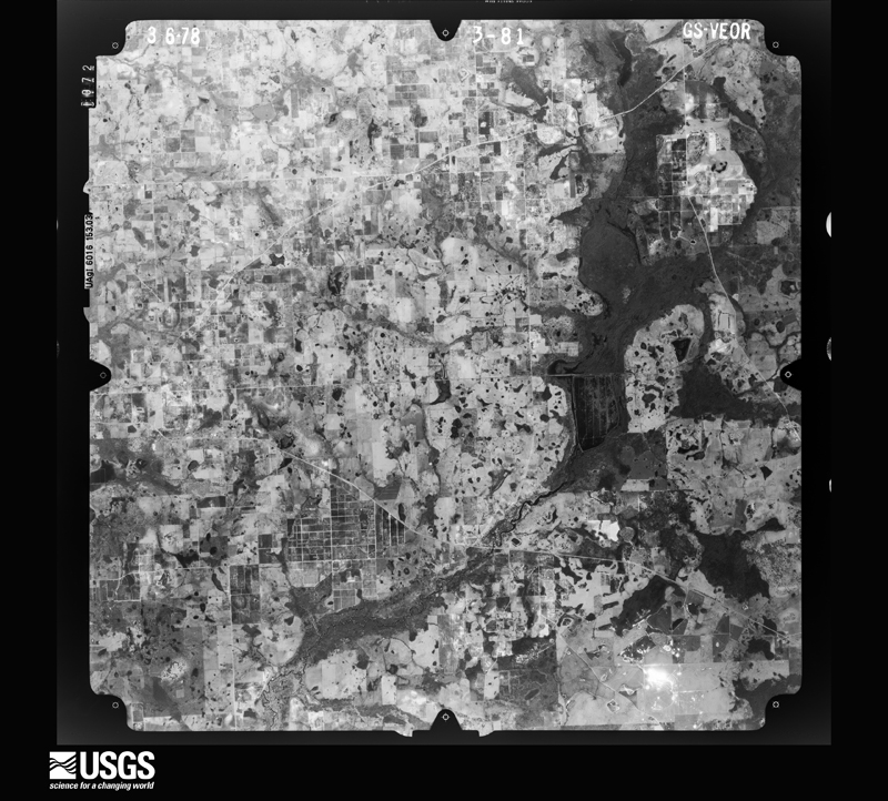 U.S. Geological Survey aerial photograph, 1978-03-06, scale 1:80000