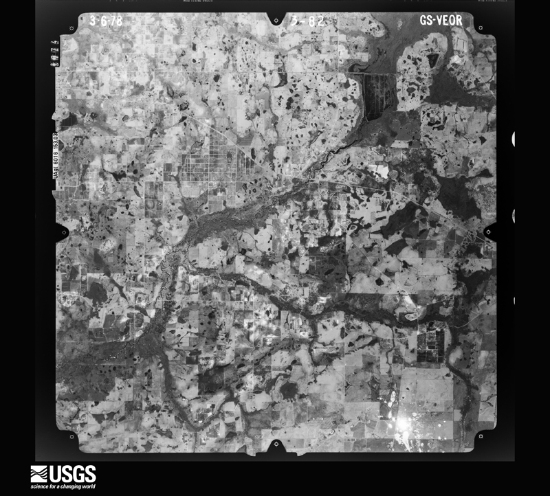 U.S. Geological Survey aerial photograph, 1978-03-06, scale 1:80000
