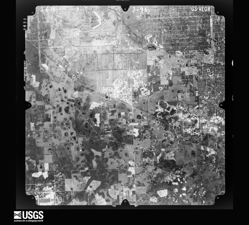 U.S. Geological Survey aerial photograph, 1978-03-06, scale 1:80000
