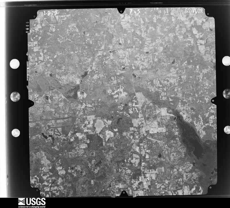 U.S. Geological Survey aerial photograph, 1979-01-09, scale 1:80000