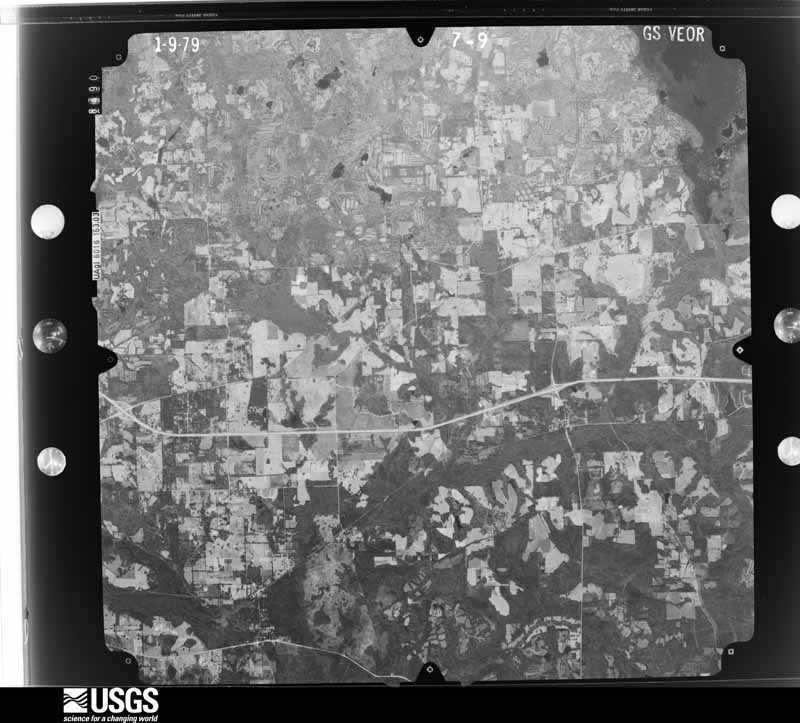 U.S. Geological Survey aerial photograph, 1979-01-09, scale 1:80000