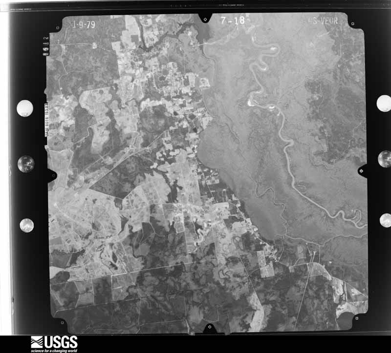 U.S. Geological Survey aerial photograph, 1979-01-09, scale 1:80000