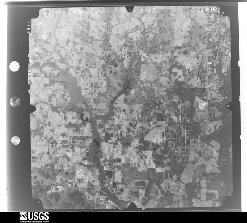 U.S. Geological Survey aerial photograph, 1979-01-15, scale 1:80000