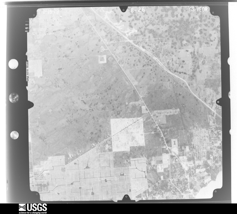 U.S. Geological Survey aerial photograph, 1979-01-15, scale 1:80000