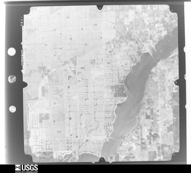 U.S. Geological Survey aerial photograph, 1979-01-15, scale 1:80000